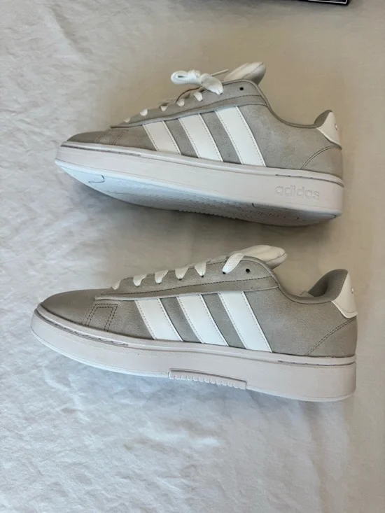 Adidas Grand Court Alpha Shoes - Light Gray and White - Picture 6 of 8